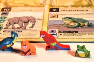 Tiere und Spielkarten